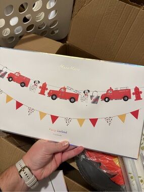 Meri Meri Red and Yellow Fire Truck Party Garland